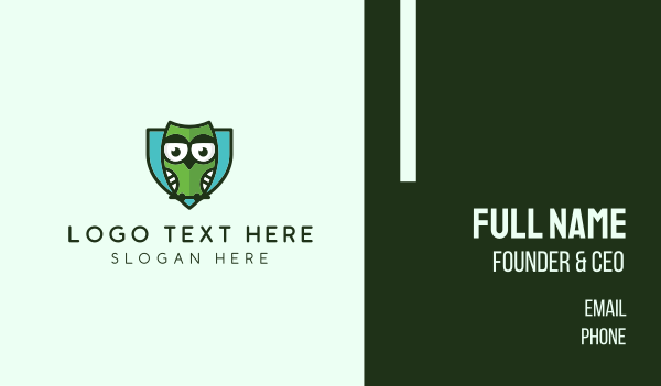 Owl Shield Security Business Card Design Image Preview