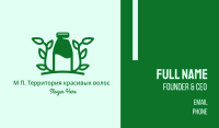 Organic Plant Milk Business Card Image Preview