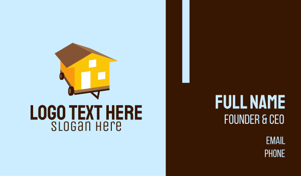 Mobile Home Moving Business Card Design Image Preview