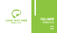 Green Natural Thinking Business Card Preview