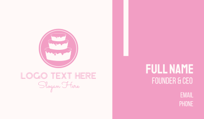 Pink Cake  Business Card
