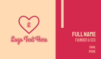 Red Heart Romantic Letter Business Card Design Image Preview