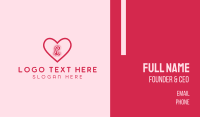 Red Heart Romantic Letter Business Card Image Preview