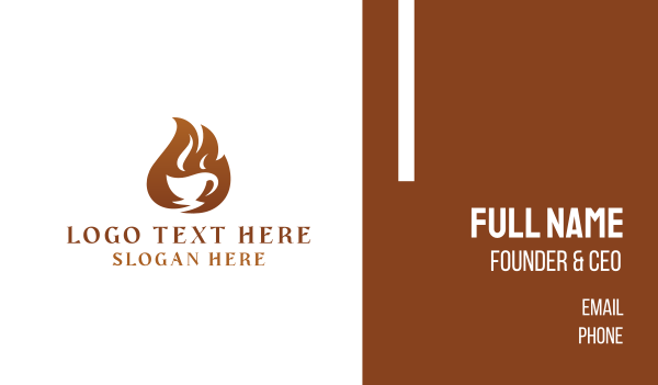 Fire Coffee Cafe Business Card Design Image Preview