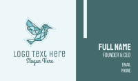 Blue Geometric Bird Business Card Image Preview