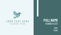 Blue Geometric Bird Business Card Preview
