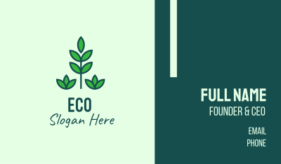 Green Eco Garden Plant Business Card Image Preview