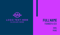 Digital Purple Flatline Business Card Design