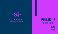 Digital Purple Flatline Business Card Design