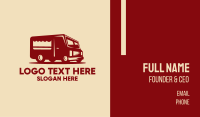 Red Food Stall Van Business Card Image Preview