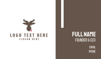 Brown Springbok Flower Business Card Image Preview