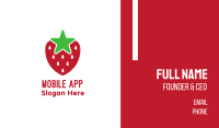 Strawberry Star Business Card Image Preview