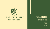 Green Professional Letter U  Business Card Image Preview
