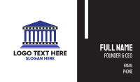 Blue Greek Temple Business Card Image Preview