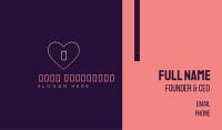 Minimalist Gradient Heart Business Card Image Preview