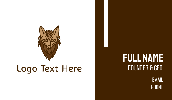 Brown Hyena Business Card Design Image Preview