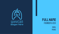 Blue Respiratory Lungs Tech Business Card Image Preview