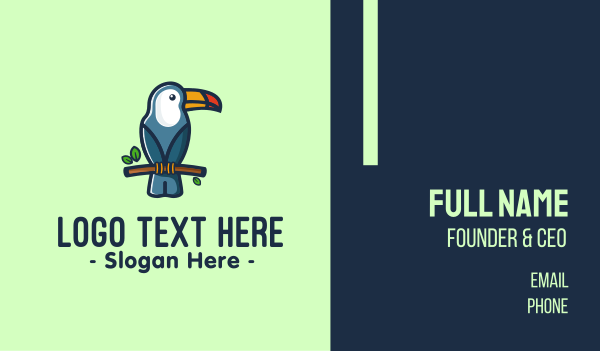 Tropical Toucan Bird Business Card Design Image Preview