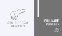 Gray Minimalist Elephant  Business Card Image Preview