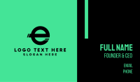 Simple Letter E  Business Card Preview