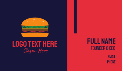 Bacon Hamburger Burger Business Card Image Preview