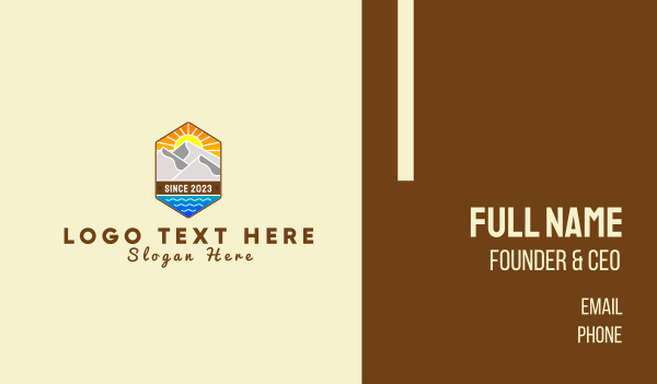 Outdoor Mountain Badge  Business Card Design Image Preview