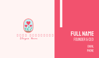 Heart Flowers Badge Business Card Image Preview