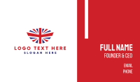 Modern United Kingdom Flag Business Card Design
