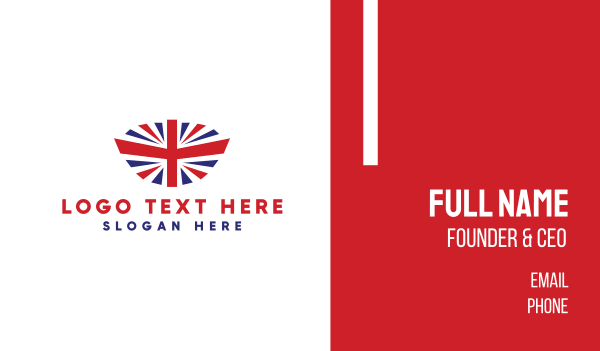 Modern United Kingdom Flag Business Card Design Image Preview