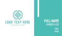 Teal Brain Logic Business Card Design