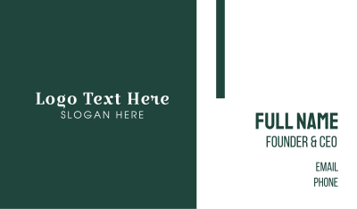 Classic Serif Text Font Business Card Image Preview