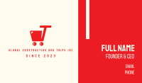 Red Shopping Cart Letter T Business Card Image Preview