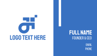 Blue Pixel Arrow Business Card Image Preview