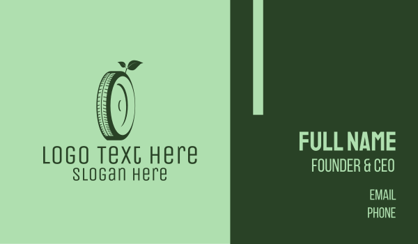 Eco Green Tyre Business Card Design Image Preview