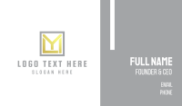 Yellow Square MYL Business Card Design