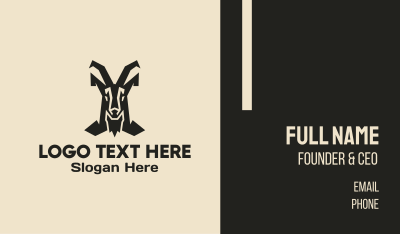Mountain Goat Horns Business Card Image Preview