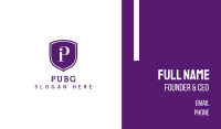 Purple B Shield Business Card Image Preview