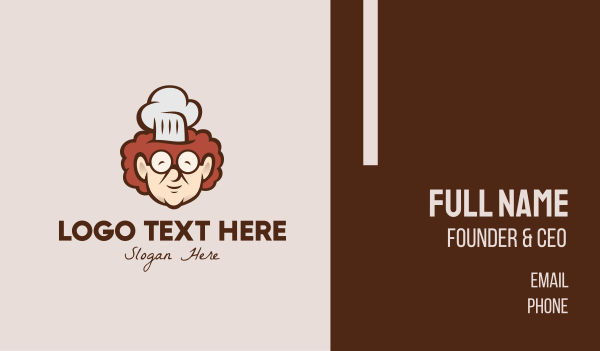 Grandma Chef Cook Business Card Design Image Preview