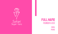 Rose Line Art Business Card Image Preview