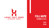 Red Hook H Monogram Business Card Design Image Preview