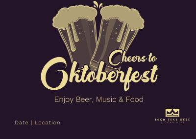 Oktoberfest Beer Night Postcard Image Preview