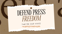 Defend Press Freedom Animation Design