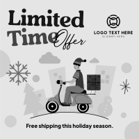 Christmas Free Shipping Instagram Post Design