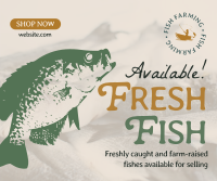 Fresh Fishes Available Facebook Post Design