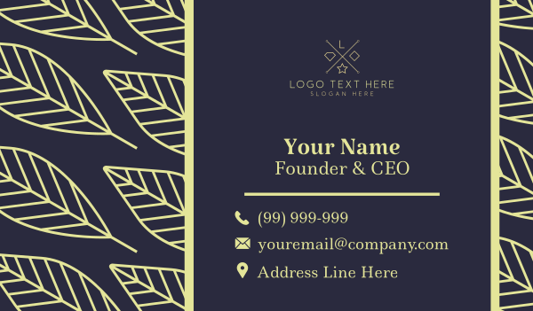 Charming Leaves Business Card Design Image Preview