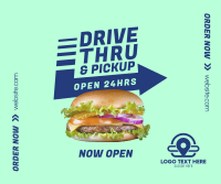 Fast Food Drive-Thru Facebook Post Design