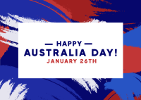 Australia Day Paint Postcard Design