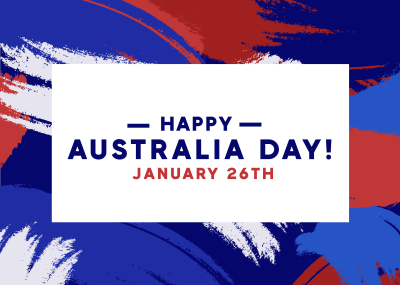 Australia Day Paint Postcard Image Preview