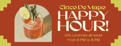 Cinco De Mayo Happy Hour Facebook cover Image Preview