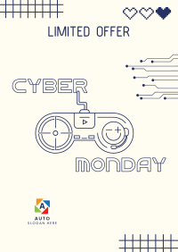Cyber Monday Gaming Controller  Poster Design